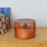 Pyrite stoneware box or pot, vintage