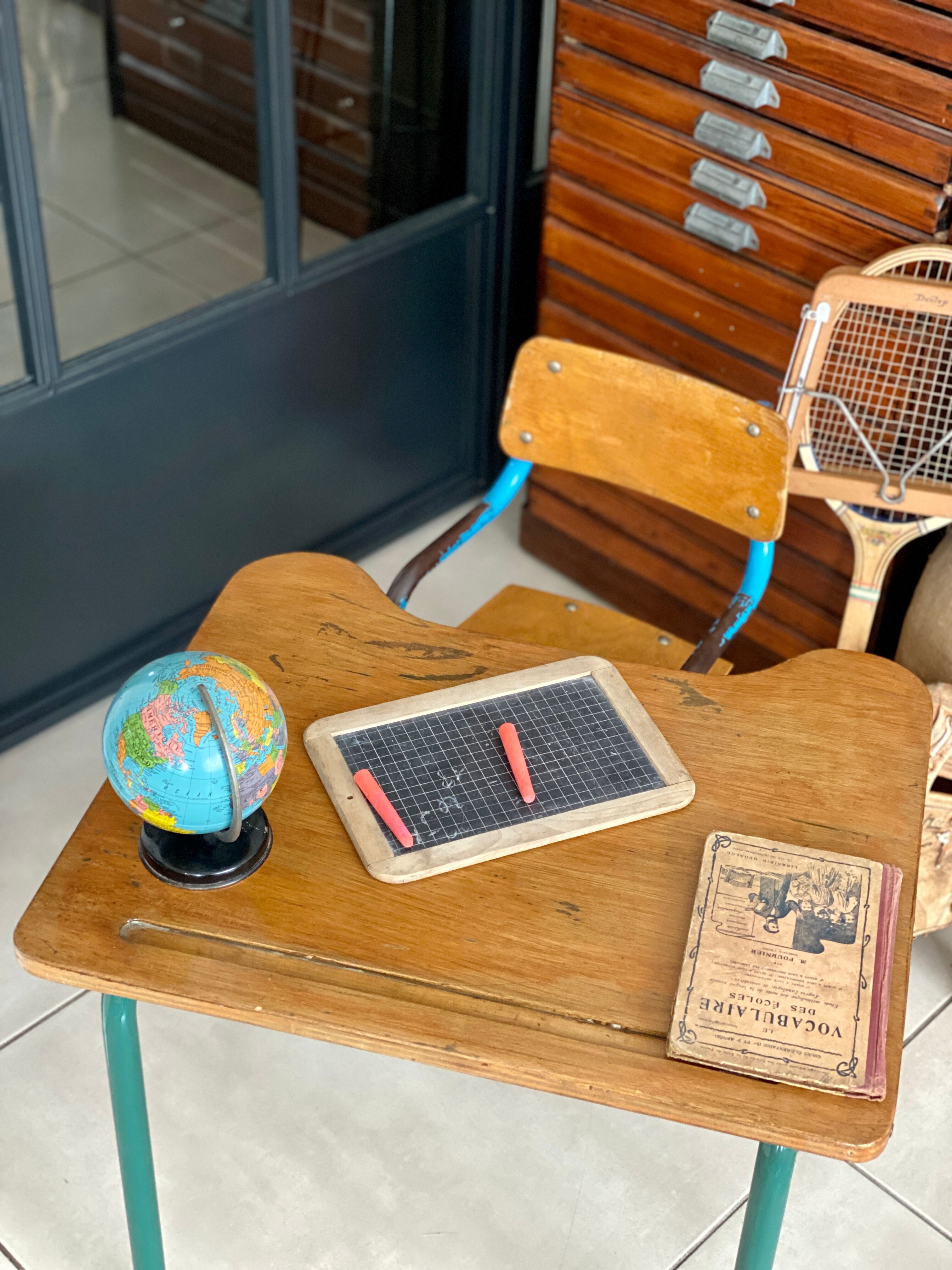 Desk and school chair set