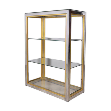 Étagère en métal et verre des années 1970, conçue par renato zevi