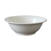 Salad bowl in white earthenware iron earth Digoin Sarreguemines