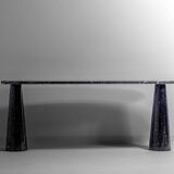 'Eros' console table in black marquina marble by Angelo Mangiarotti