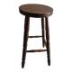 Patinated wooden bar top stool round seat