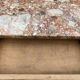 Art Deco vintage Parisian buffet renovated in solid wood and pink marble 123cm