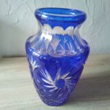 Remarquable et imposant vase en cristal de Saint Louis Art Déco 1940/1950