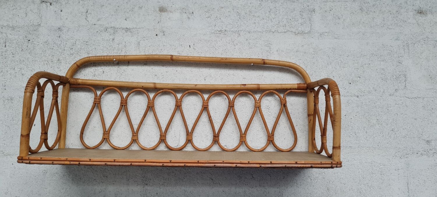 Rattan shelf 1960