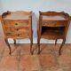 Pair of Louis XV style bedside tables in cherry wood
