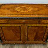 Napoleon III French Sideboard Inlaid with Geometric Floral Motifs, 1850