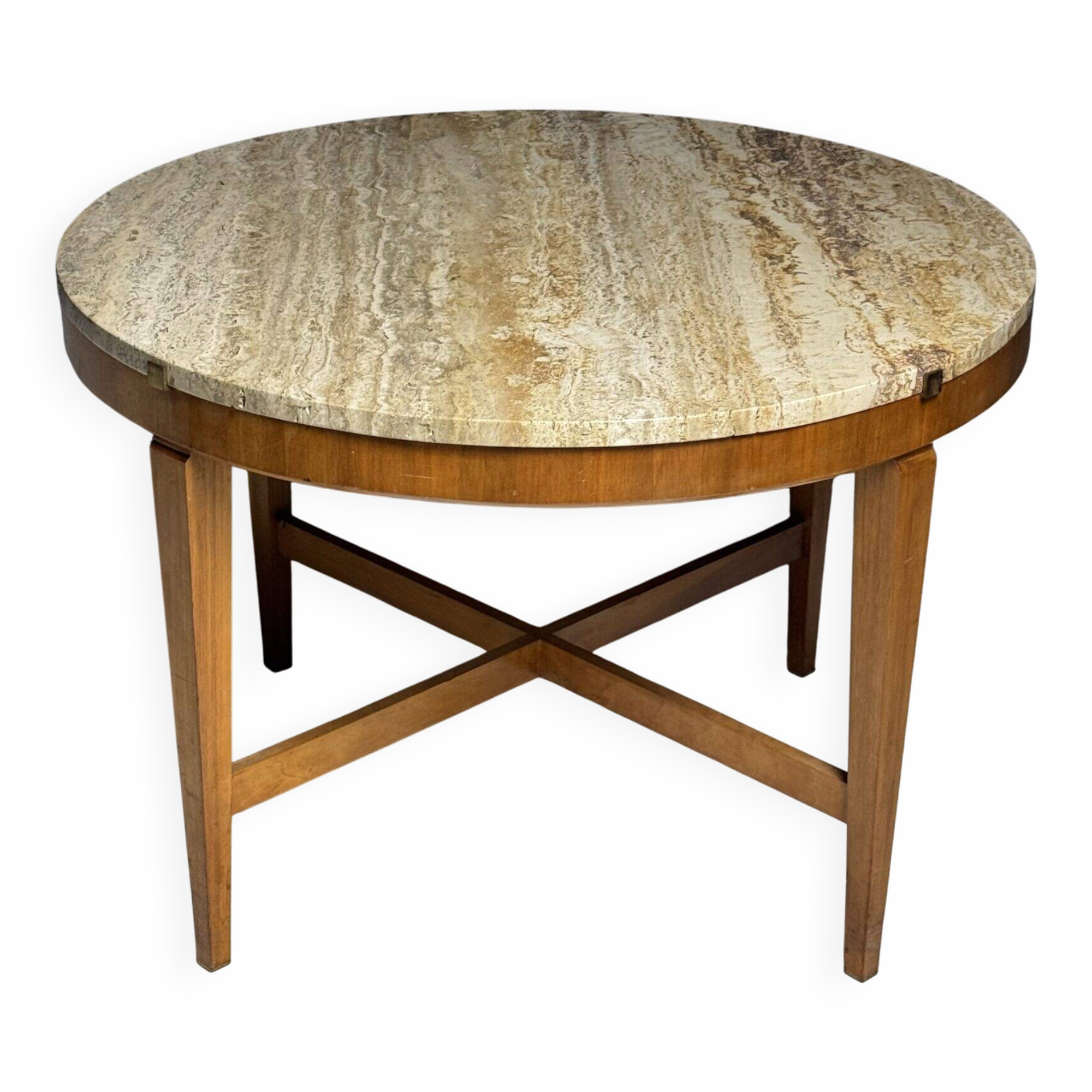 Table basse en marbre travertin