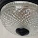 Small glass ceiling light from the 1980s, antique transparent light fixture