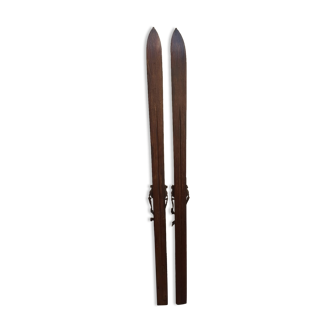 Old pair of wooden skis