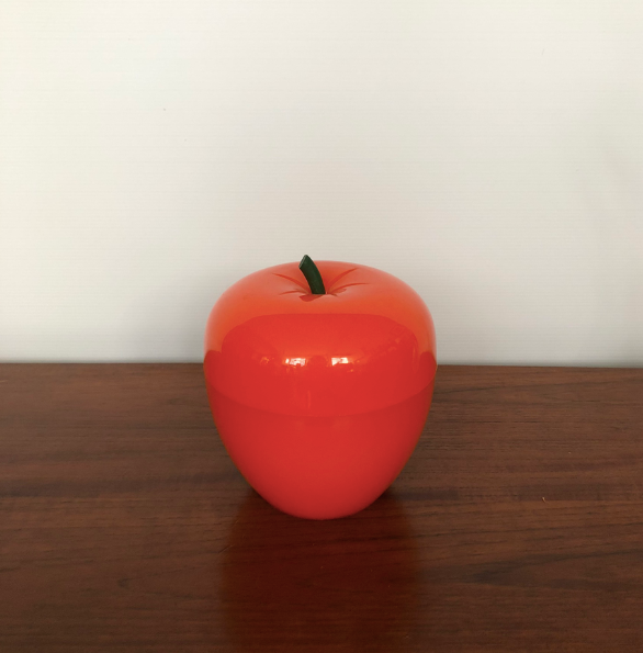 Vintage orange apple ice bucket