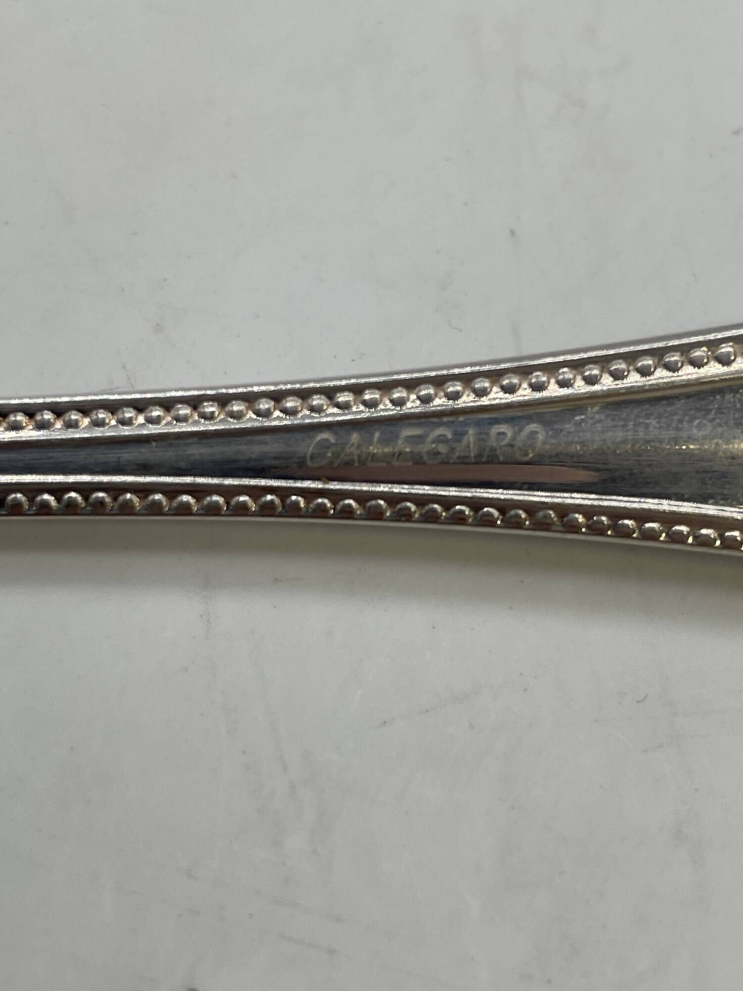 Set of 15 silver-plated dessert forks by Calegaro
