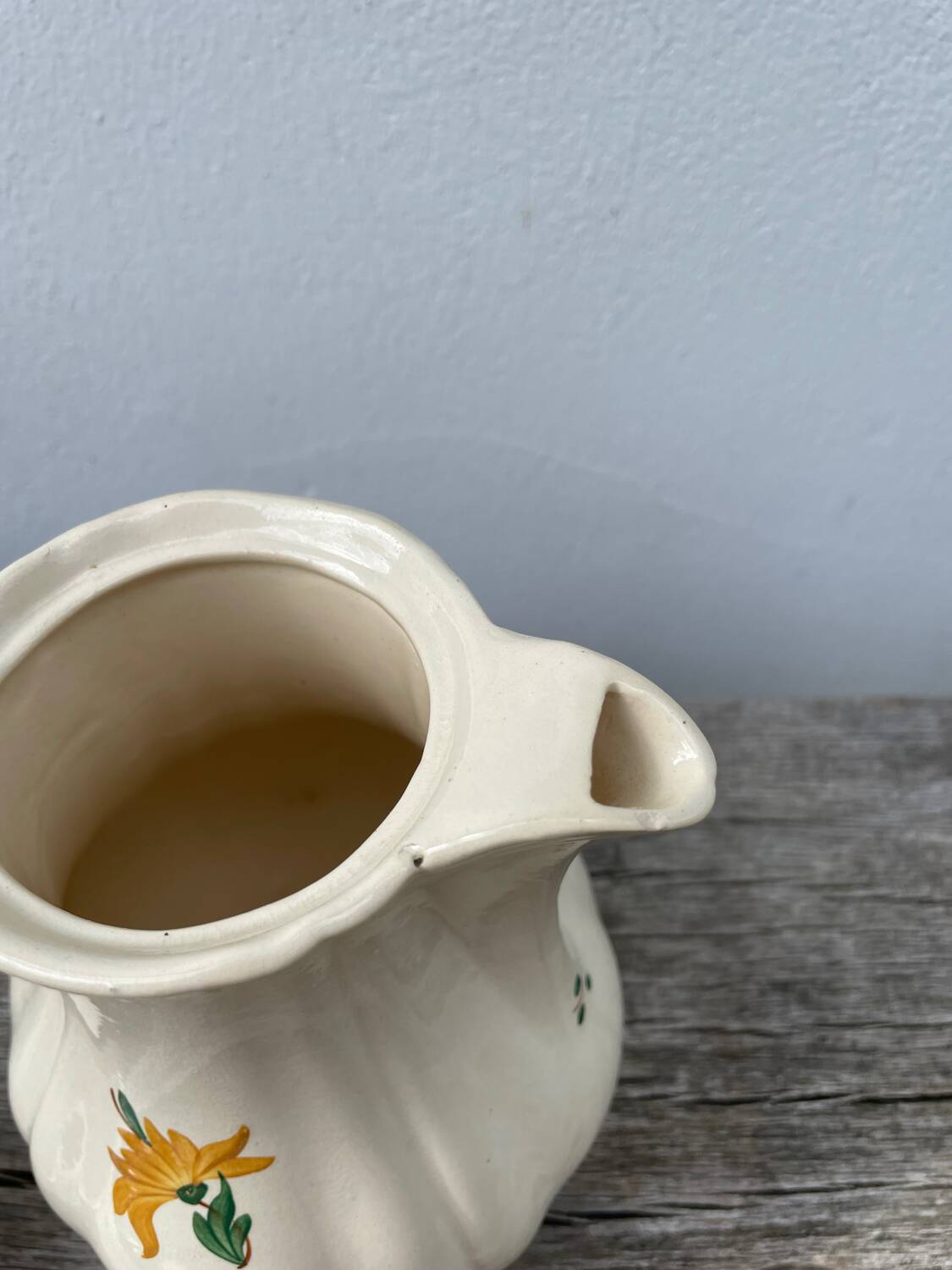 Digoin ceramic teapot with flowers
