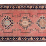 Vintage Turkish Overdyed Oushak Runner Rug 1970s 139x361cm