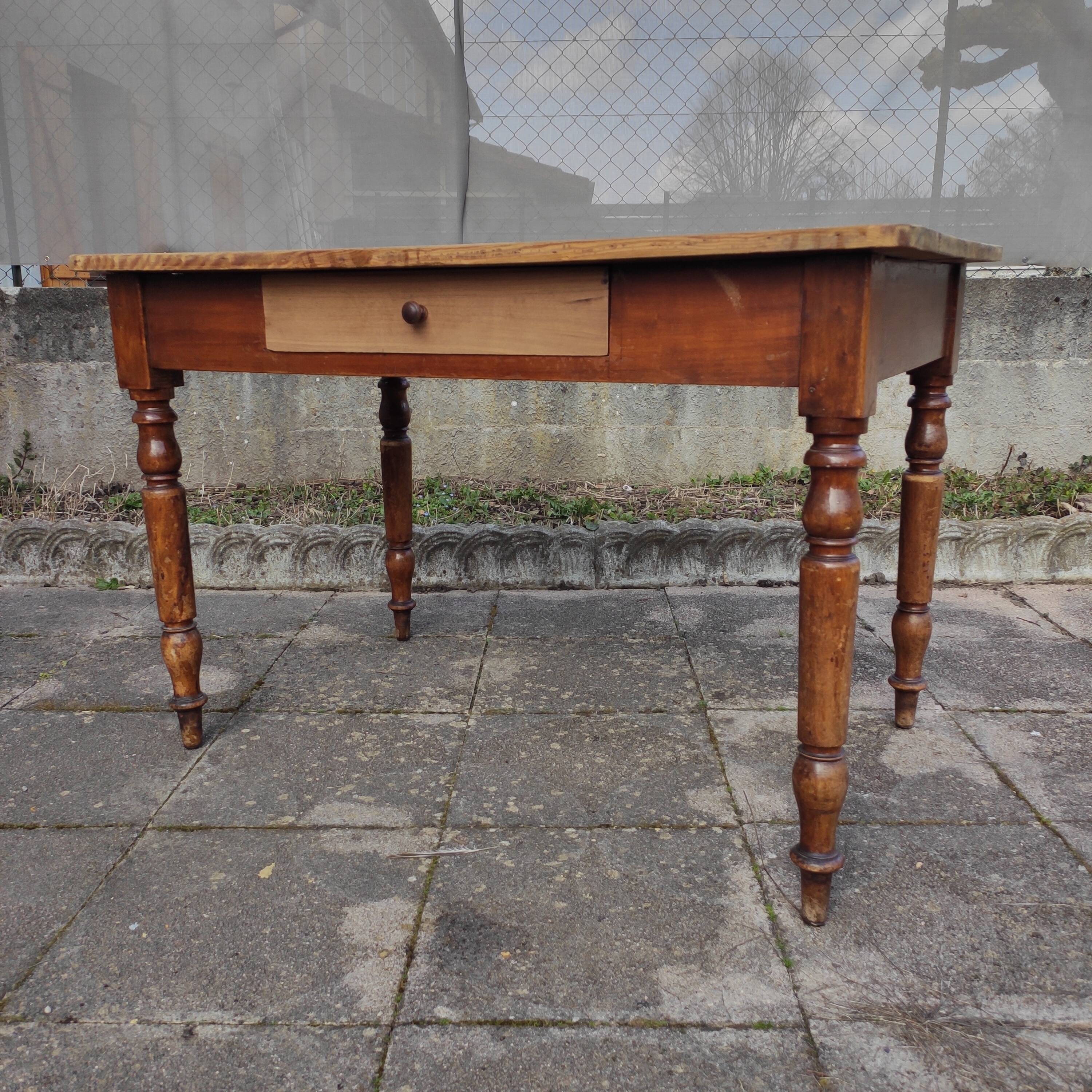Antique solid wood bistro table