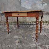Old solid wood bistro table