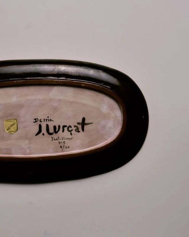 Ceramic dish, Jean Lurçat, 1950s