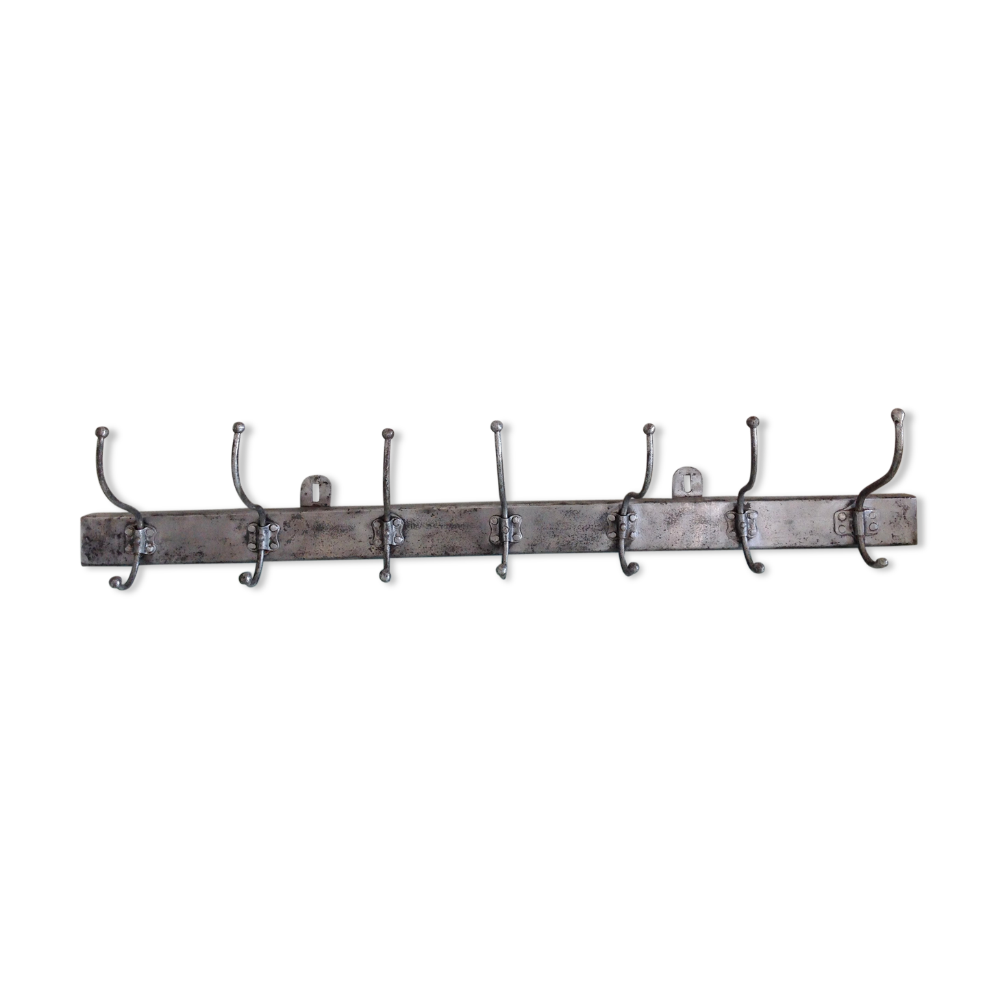 Coat rack with seven-headed metal industrial style / vintage 50-60s