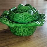 Vintage ceramic barbotine bonbonnière in the shape of a cabbage – 1950s