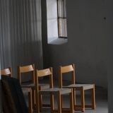 Hans J. Wegner, 'Koldinghus' chairs in beech with woven seat, set of 6, 1988