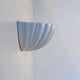 Pair of vintage shell wall lights, matte white, France 1970