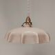 Suspension antique lampshade in pink opaline