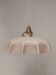 Suspension antique lampshade in pink opaline