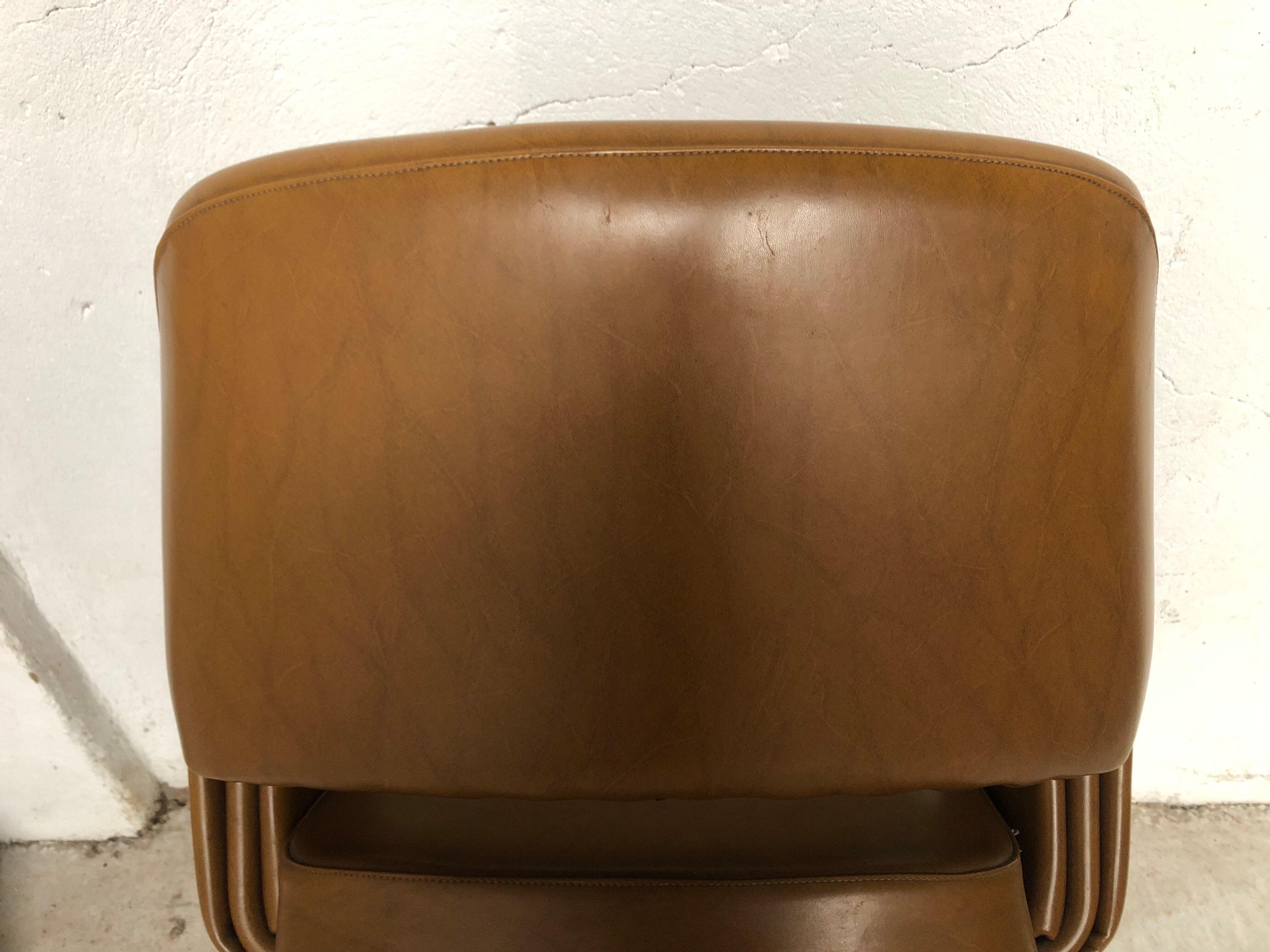 Armchair imitation leather Marc and Pierre Simon for Airborne 60s