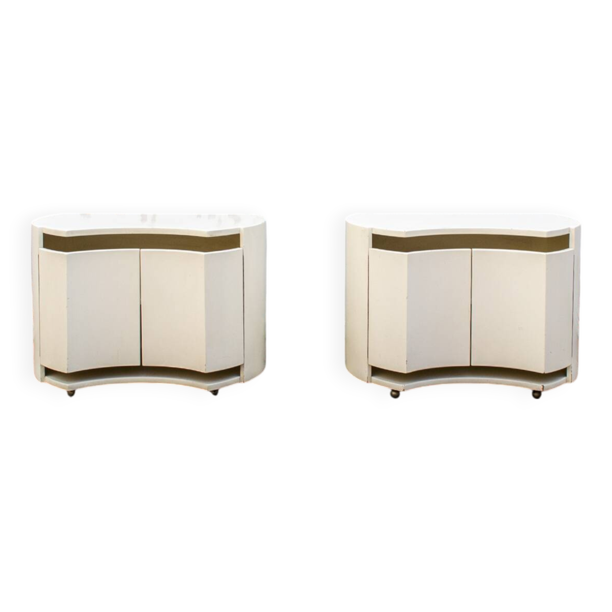 Coppia di comodini modello Aiace di Davide Benatti per Benatti 1972