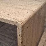 Travertine coffee table attributed to Up & Up, Italy, 1975