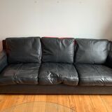 Canapé en cuir et tissu. Ligne roset en collaboration avec Jean Charles de Castelbajac