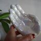 Pair of empty iridescent hand pockets in vintage ceramic 1960