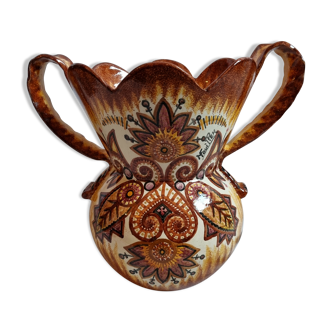Ceramic vase M.Fouillen Quimper 1940/50