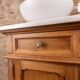 Washbasin / vanity unit in solid oak and white marble