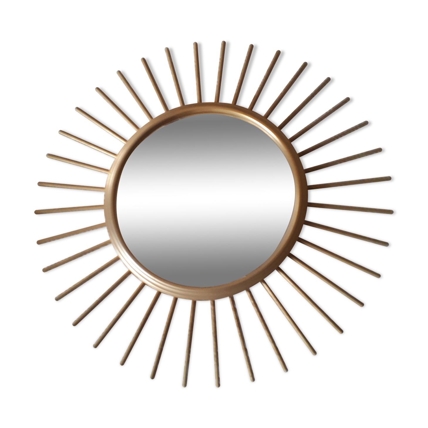 Mirror soleil metal dore 40cm