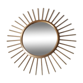 Mirror soleil metal dore 40cm