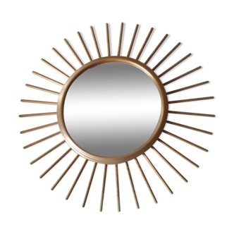 Mirror soleil metal dore 40cm