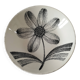 Graphic flower black & white deep plate Gien
