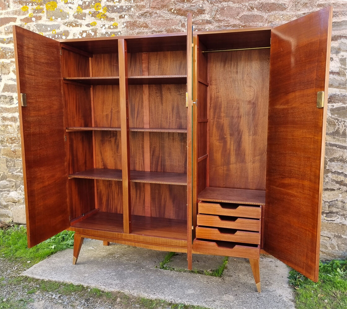 Vintage wardrobe dressing room, compass feet, 50s