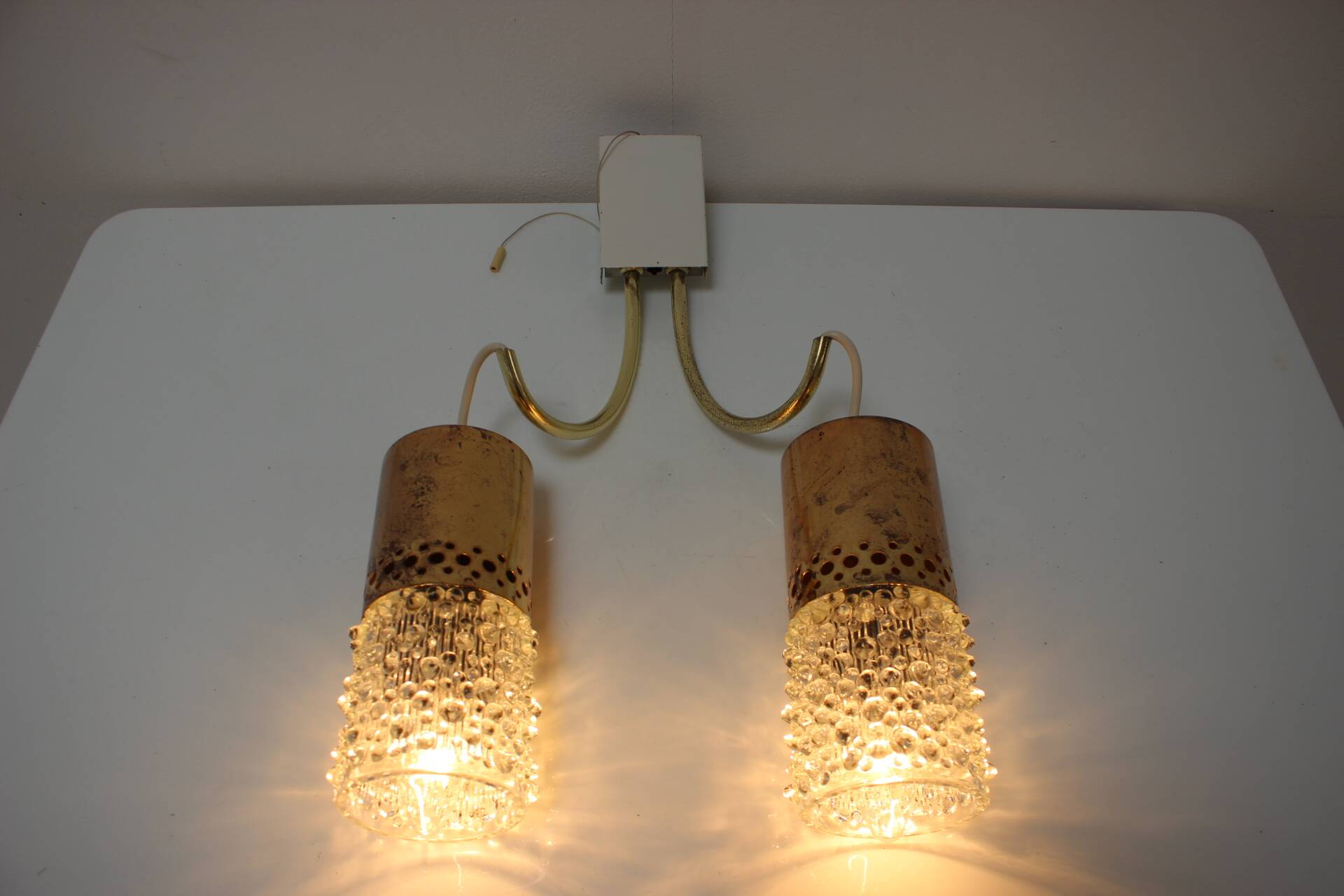 Midcentury Brass Wall Lamp, Germany, 1970s