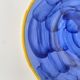 Large Vintage Blue Plate Greek Mediterranean Style - hand painted