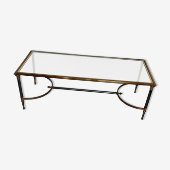 Bronze coffee table and glass