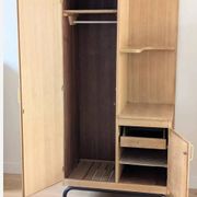 Asymmetrical vintage wardrobe renovated oak