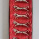 6 vintage silver-plated metal horse knife rests