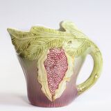 Vintage Italian Majolica Ceramic Fig-Shaped Pitcher or Jug