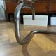 1970s design coffee table in rectangular glass with chrome legs
