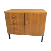 Blond wood sideboard cabinet 1970s