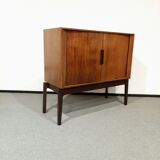 Mid-century audio cabinet with sliding door