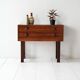 Vintage Scandinavian Rosewood Nightstand with Two Drawers