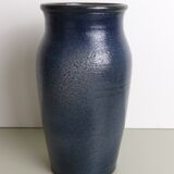 Blue ceramic vase signed